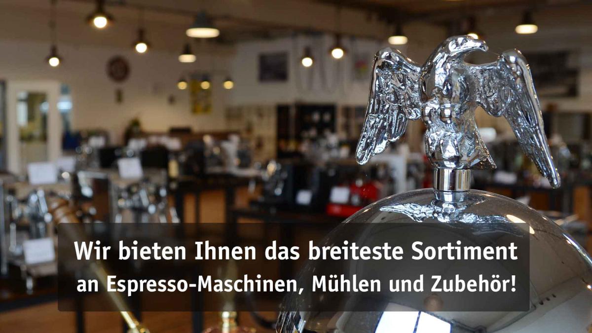 an Espresso-Maschinen, Mühlen und Zubehör!