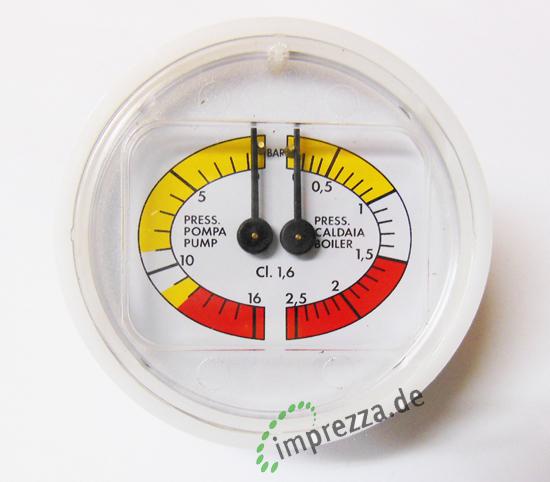 Bezzera Pressure Gauge D63 Double Scale White